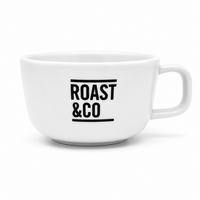 Lungo kop wit met zwart logo