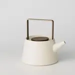 TEIERA IN CERAMICA CON COPERCHIO IN LEGNO