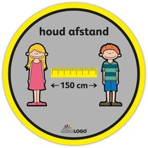 Vloerstickers houd afstand