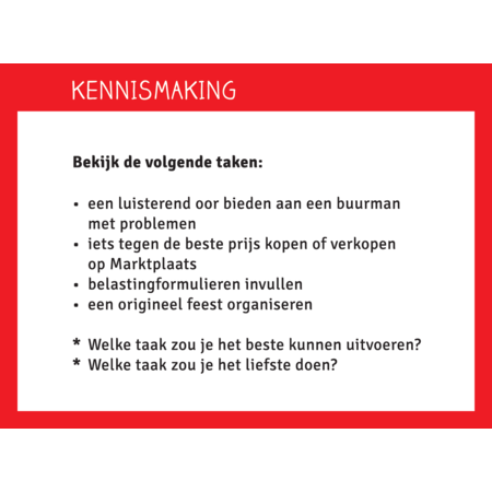 Kennismakingskaarten