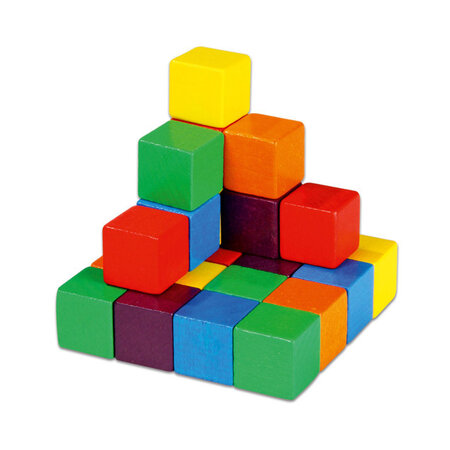 Houten blokken in kleur