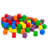 Houten blokken in kleur