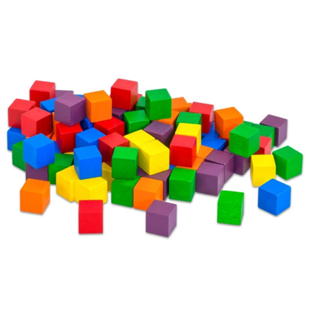 Houten blokken in kleur