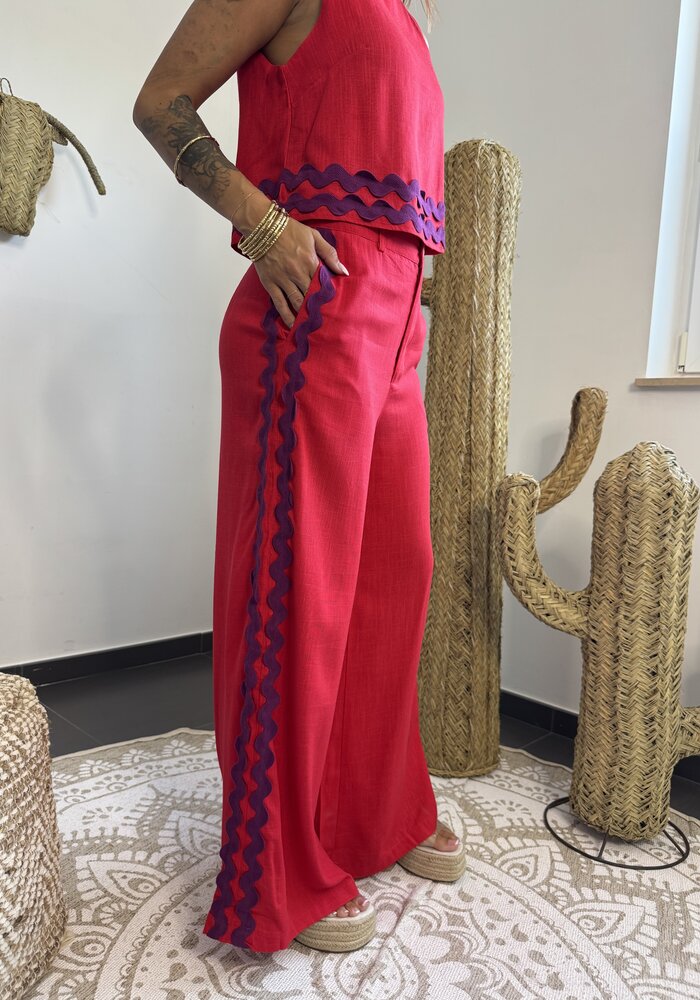 PANTALON ICILE ROUGE