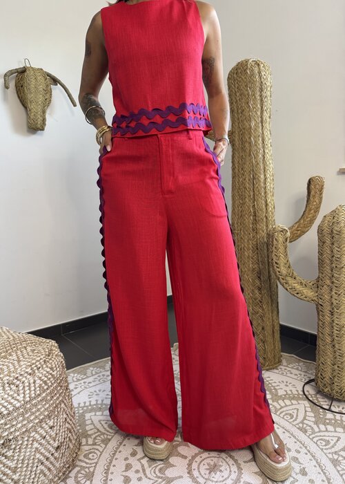 PANTALON ICILE ROUGE