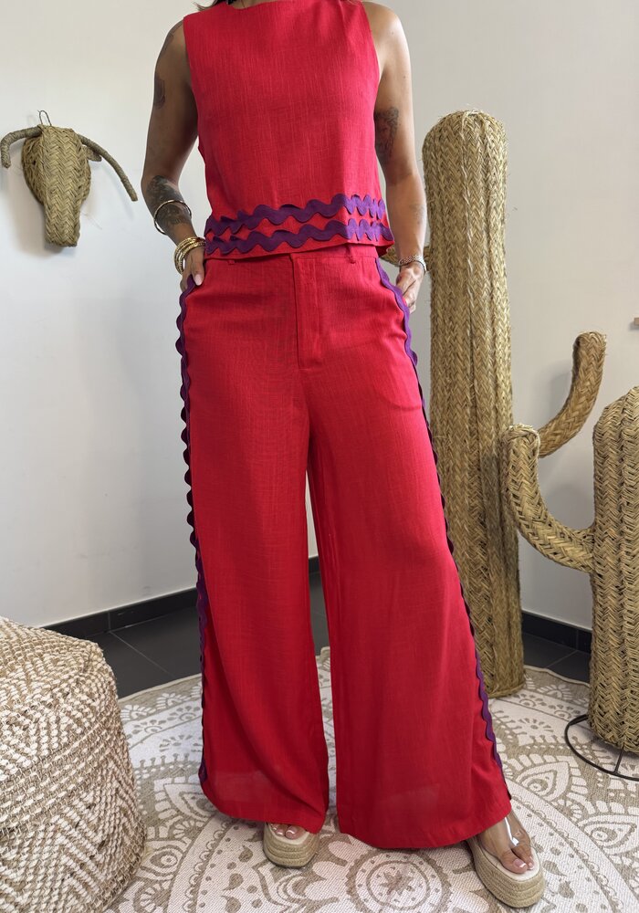 PANTALON ICILE ROUGE