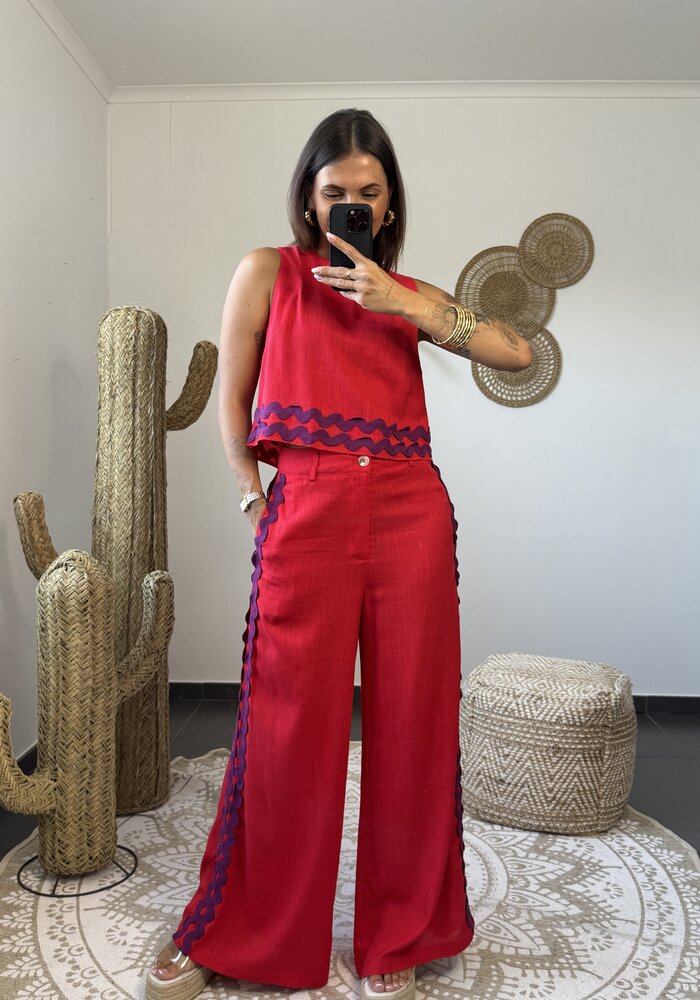 PANTALON ICILE ROUGE
