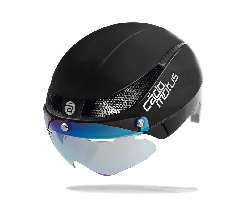 Omega Aerohelm voor schaatsen en triathlon- Zwart