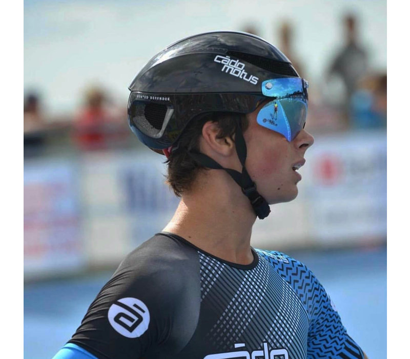 Omega Aerohelm voor schaatsen en triathlon- Zwart