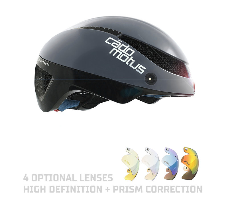 Omega Aerohelm voor schaatsen en triathlon- Grijs