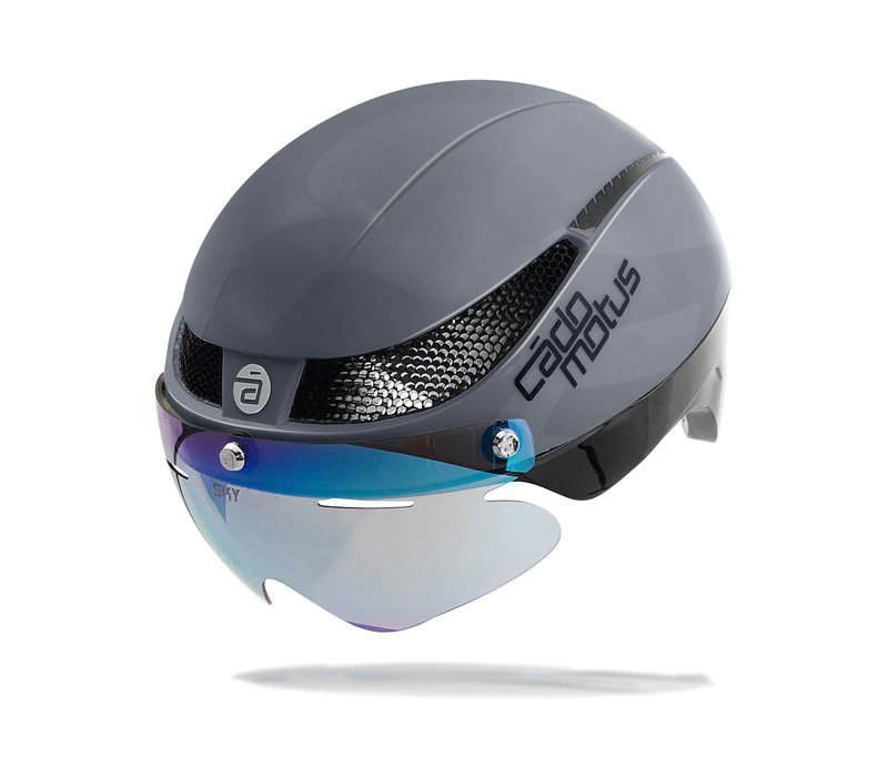 Omega Aerohelm voor schaatsen en triathlon- Grijs