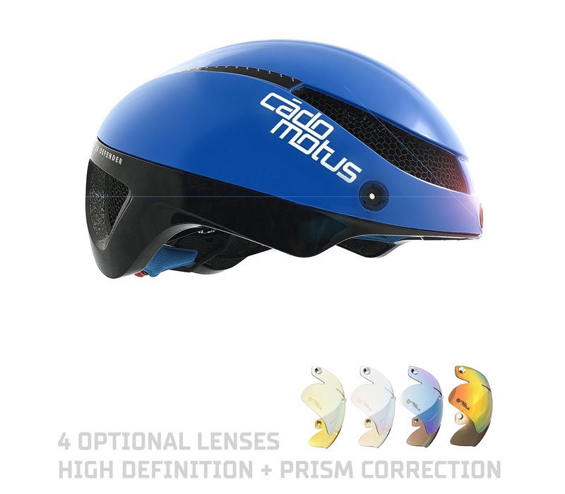 Omega Aerohelm voor schaatsen en triathlon- Blauw