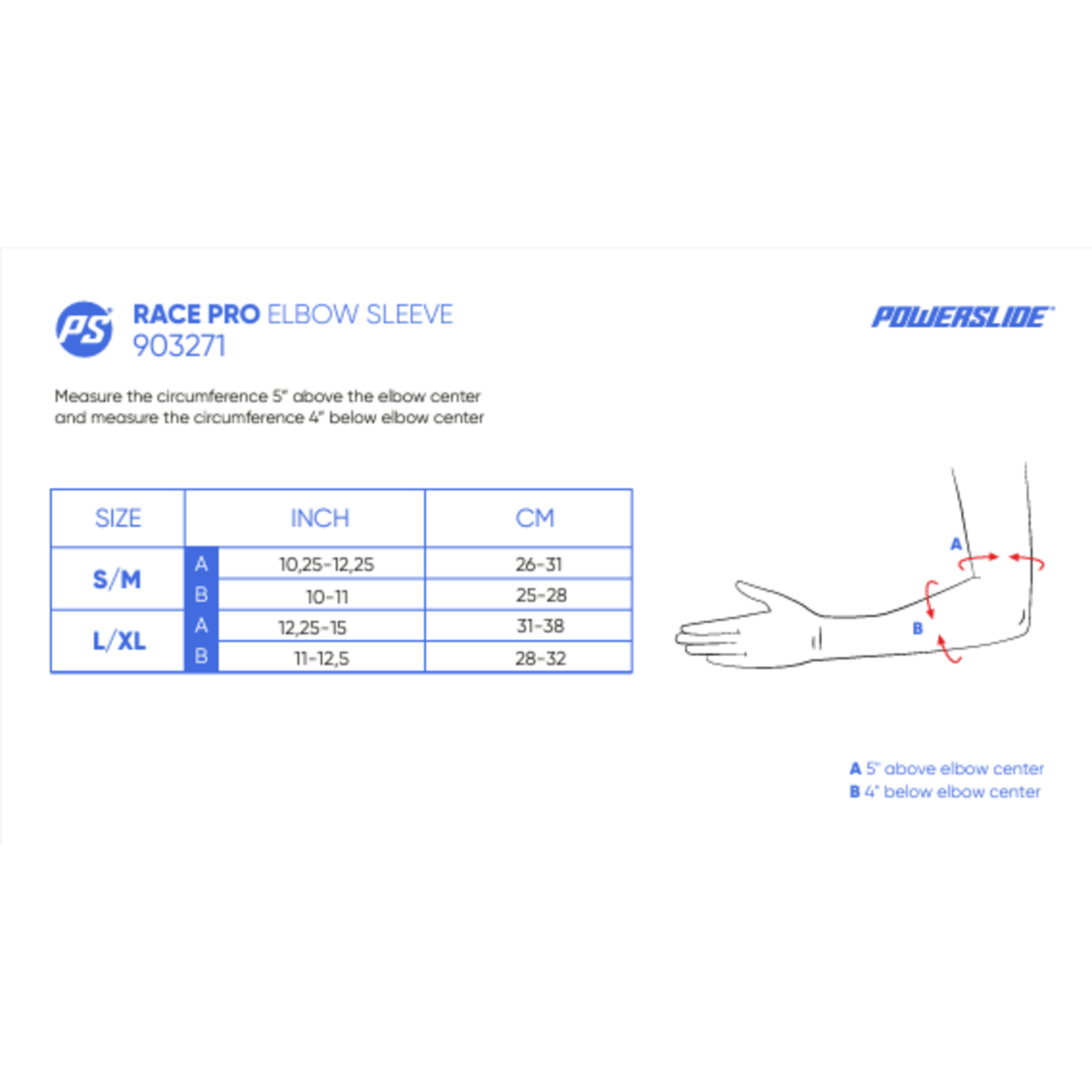 Powerslide Race Elbow Sleeve Pro Skate Elleboog Beschermer