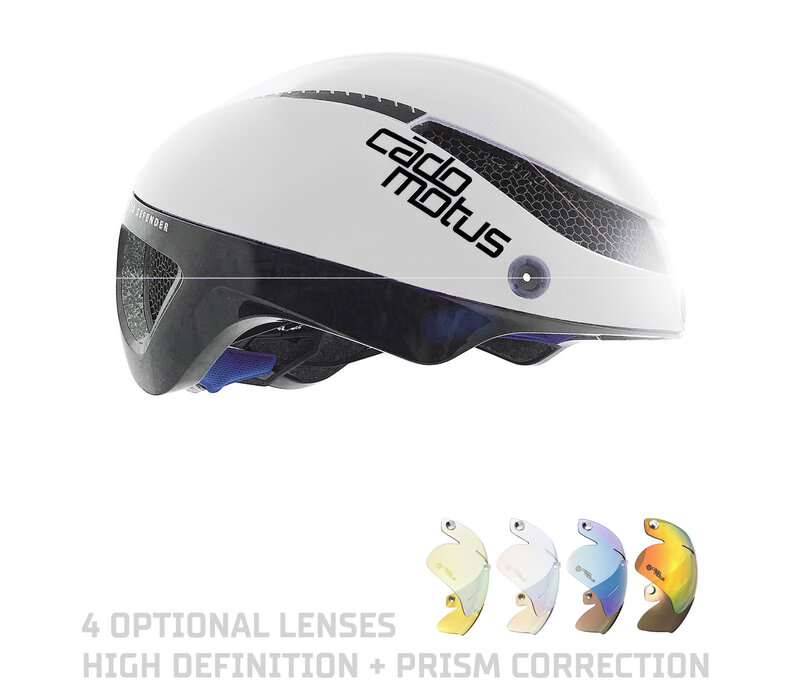 Omega Aerohelm voor schaatsen en triathlon- Wit