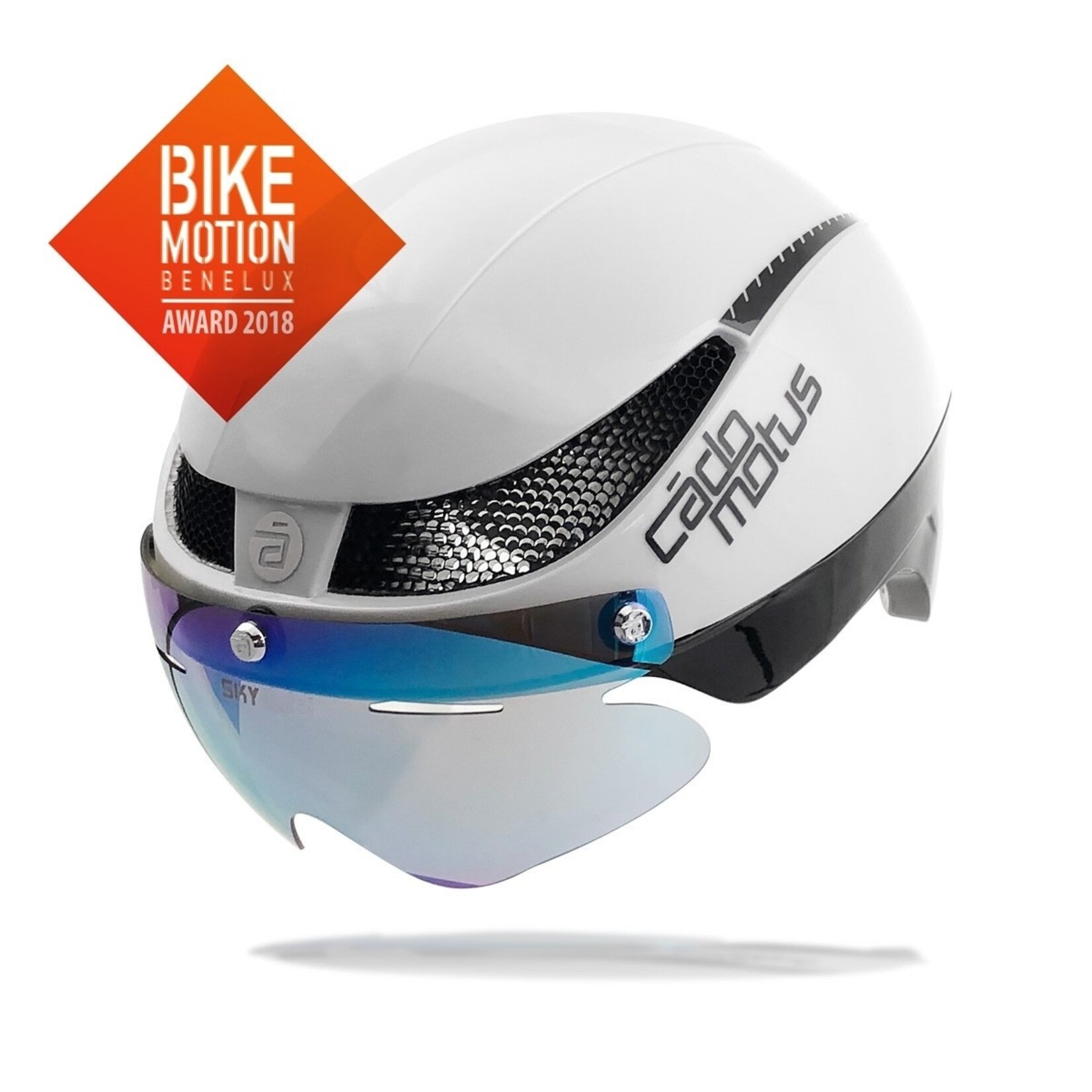 Cado Motus Omega Aerohelm voor schaatsen en triathlon- Wit
