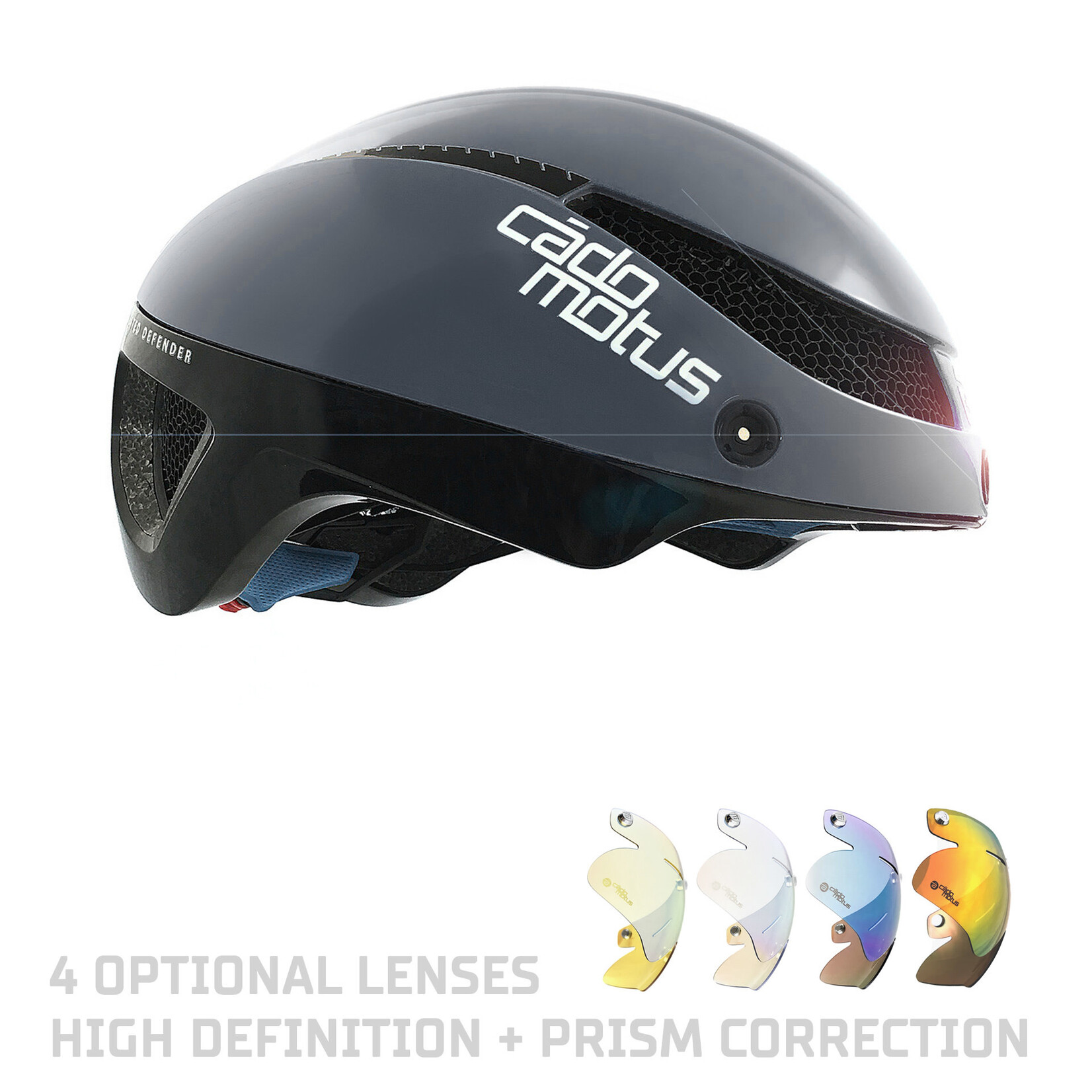 Cado Motus Omega Aerohelm voor schaatsen en triathlon- Grijs