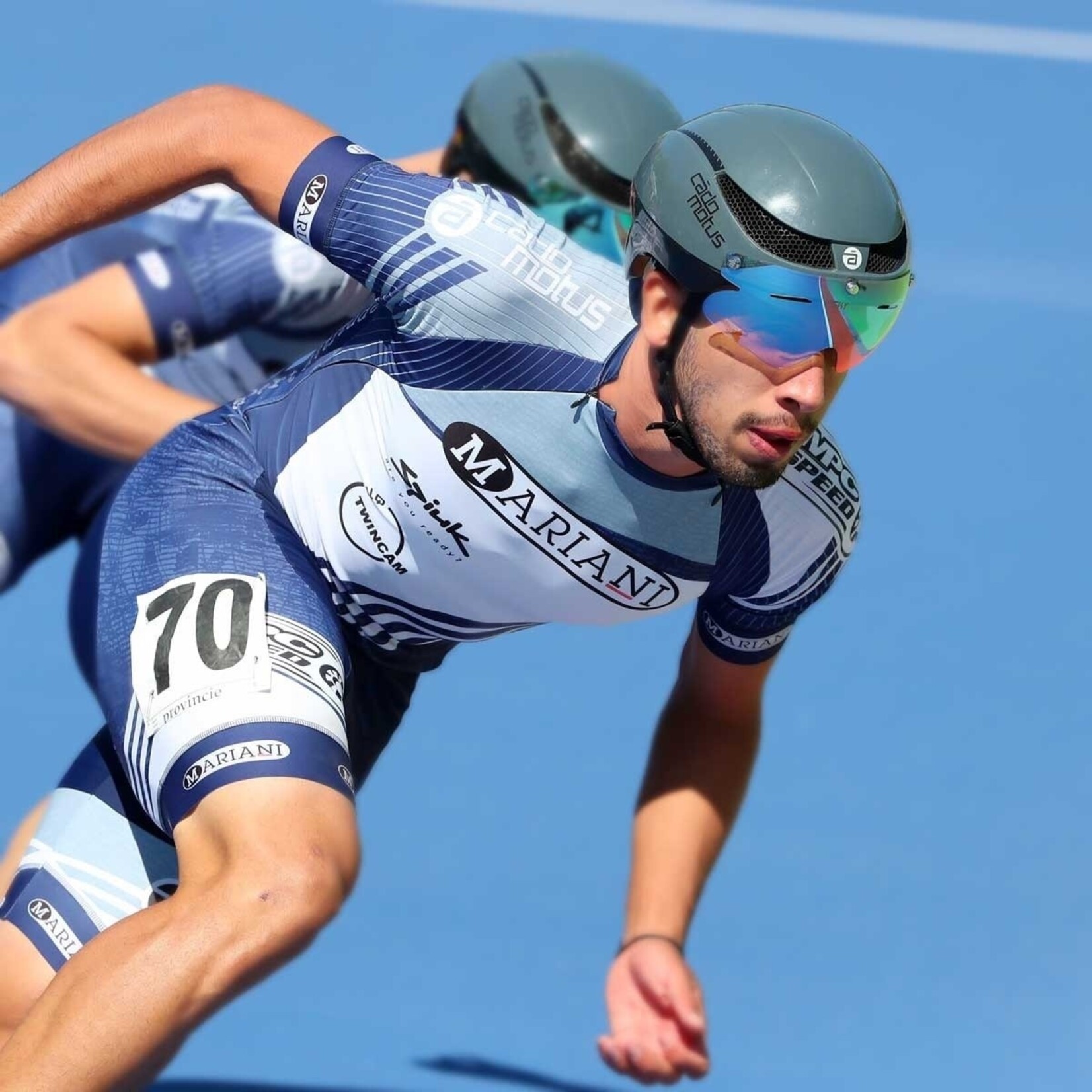 Cado Motus Omega Aerohelm voor schaatsen en triathlon- Grijs