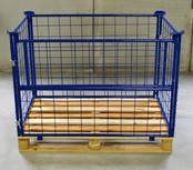 Steel Cage Container with Folding Window – 1200 × 800 × 800 mm (1000 kg)