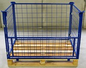 Steel wire mech cage container L1.2xW0.8xH0.8m with folding window Steel wire mech cage container L1.2xW0.8xH0.8m with folding window