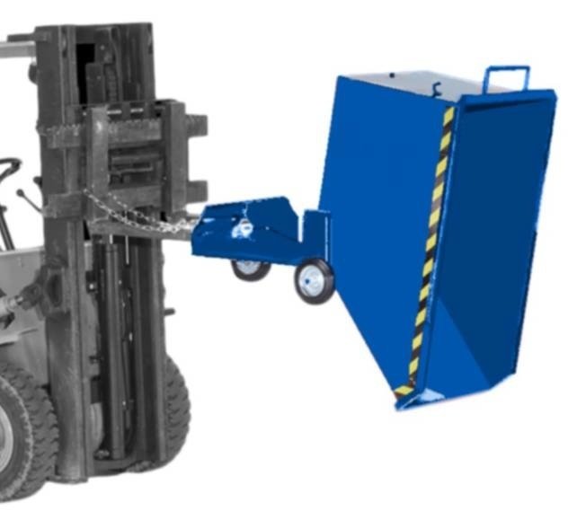 Chip Container 600L (21.1 cu ft) with wheels Tipper Container CW-model Chip Container 600L (21.1 cu ft) with wheels Tipper Container CW-model