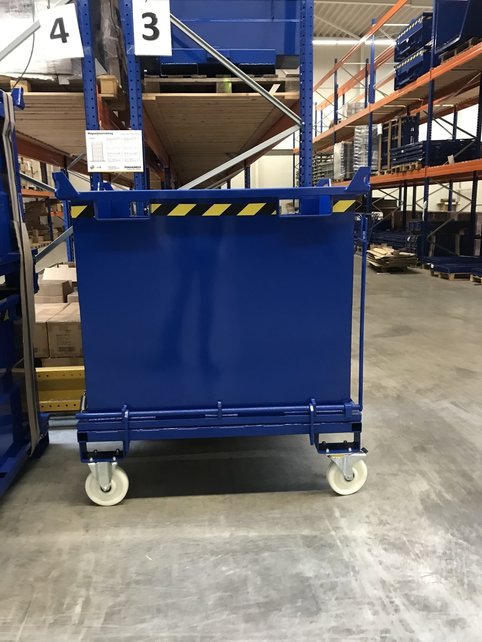 Chip Container 1000L (35.3 cu ft)  with Lifting Eyes Hinged Bottom Tipper Container for Forklift and Crane BB-Model Chip Container 1000L (35.3 cu ft)  with Lifting Eyes Hinged Bottom Tipper Container for Forklift and Crane BB-Model