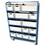 SalesBridges Order Picking Mesh Shelf Trolley1800 mm x1250 mm x 420 mm  With 4 Demountable Shelves