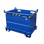 SalesBridges Chip Container 1300L (45.9 cu ft ) with Lifting Eyes Hinged Bottom Tipper Container for Forklift and Crane BB-model
