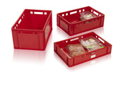 Crate box for meat 60x40x20 cm Euro E2 open handle Crate box for meat 60x40x20 cm Euro E2 open handle