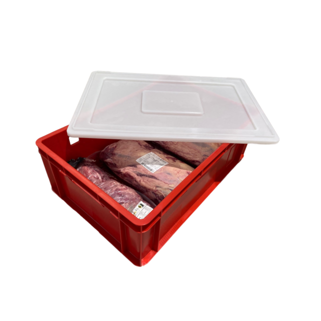 Crate box for meat 60x40x20 cm Euro E2 open handle Crate box for meat 60x40x20 cm Euro E2 open handle
