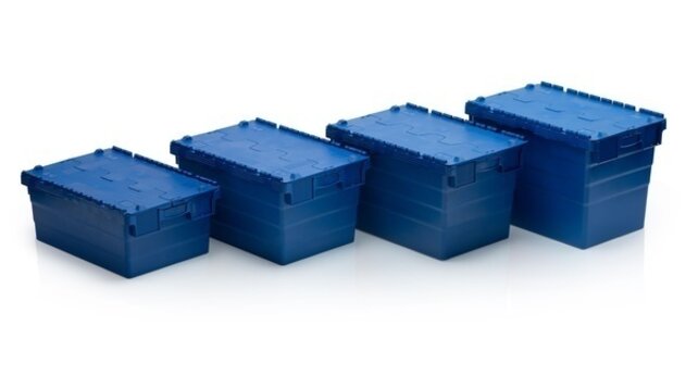 ALC Container 60 × 40 × 32 cm – Attached Lid Distribution Box