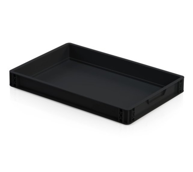 ESD Euro Containers 60 × 40 cm – Conductive Storage Crates