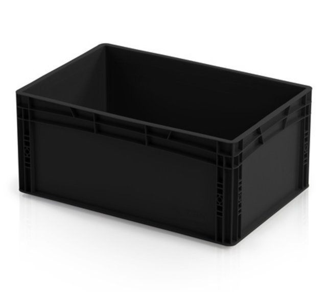 ESD Crates 60x40 cm various heights ESD Euro Container Eurobox black