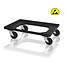 SalesBridges Plastic ESD Transport dolly for Euro Container EUROBOX 60x40 cm ESD