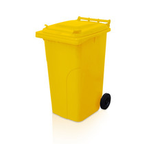 Plastic Rollcontainers Dustbins on Wheels 240L Yellow
