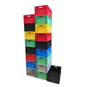 Eurobox Universal 60x40x27 cm blue open handle Eurocontainer KLT box