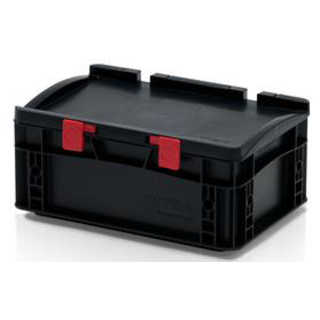ESD Eurobox Universal 40x30x23,5 cm with lid open handle Euro container KTL box Superdeal - Copy
