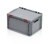 ESD Eurobox Universal 40x30x23,5 cm with lid open handle Euro container KTL box Superdeal - Copy