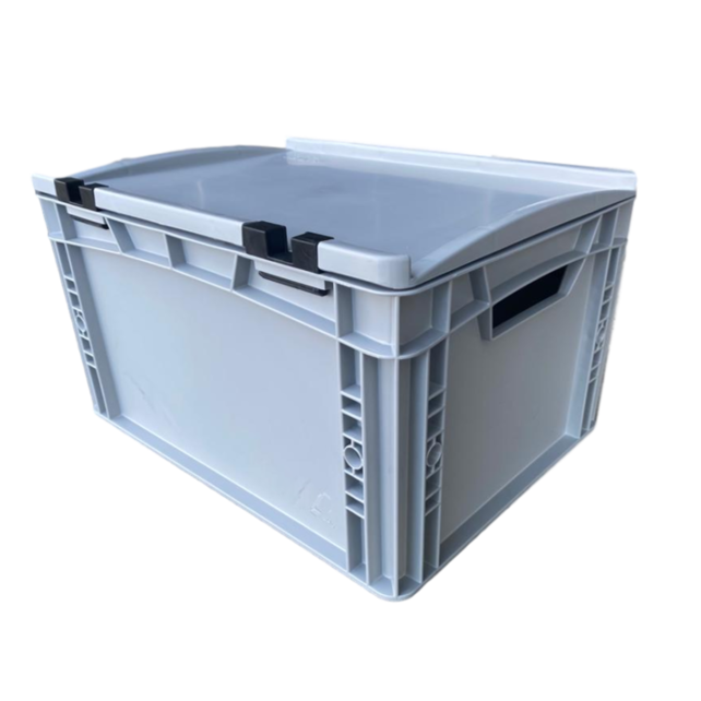 ESD Eurobox Universal 40x30x23,5 cm with lid open handle Euro container KTL box Superdeal - Copy