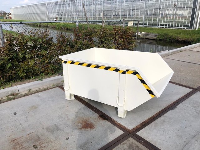 Construction container for Crane Debris Waste Bucket 1000L (35.3 cu ft )1500 kg (3300 lb) Construction container for Crane Debris Waste Bucket 1000L (35.3 cu ft )1500 kg (3300 lb)