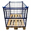 SalesBridges Steel Cage Container with Folding Window – 1200 × 800 × 1200 mm (RAL5010)