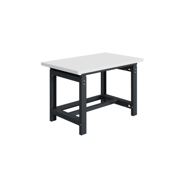 Mechanically height-adjustable worktable SI-model gray anthracite 1000 kg heavy duty