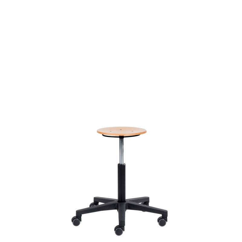 Round Work Stool Wood Ergonomic diameter 320 mm 360° rotation Workshop