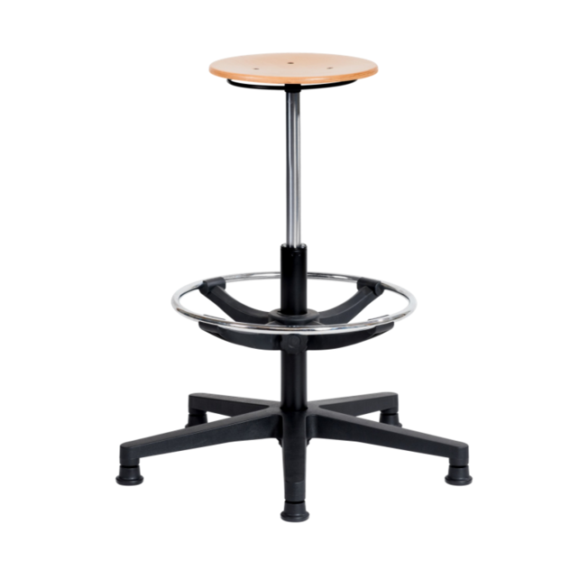 Ergonomic stool workstool NATUR wood