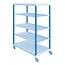 SalesBridges Workshop trolley CAR with trays 5 Blue Industrial