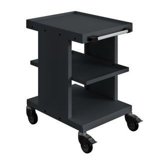 Worktrolley Warehouse Trolley with 2 or 3 Levels Grey Anthracite