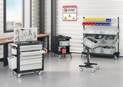 Worktrolley Warehouse Trolley SV with 2 or 3 levels Light Grey