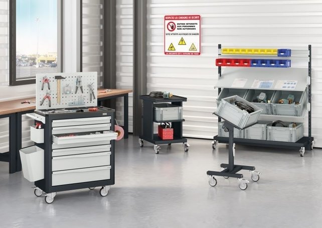 Worktrolley Warehouse Trolley SV with 2 or 3 levels Light Grey