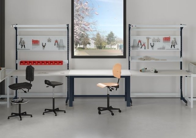 Ergonomic worktable ECOLOG model 150 kg Grey Anthracite