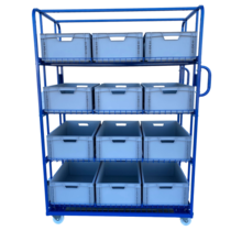 Order Picking Roll container 130x65x190cm e-commerce shelf trolley