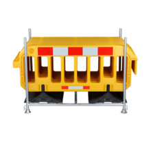 Plastic Barrier Fence Set – 15 Pieces (Yellow) with Galvanized Storage & Transport Rack